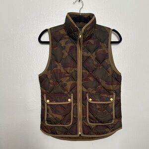 J. Crew Camouflage Quilted Vest